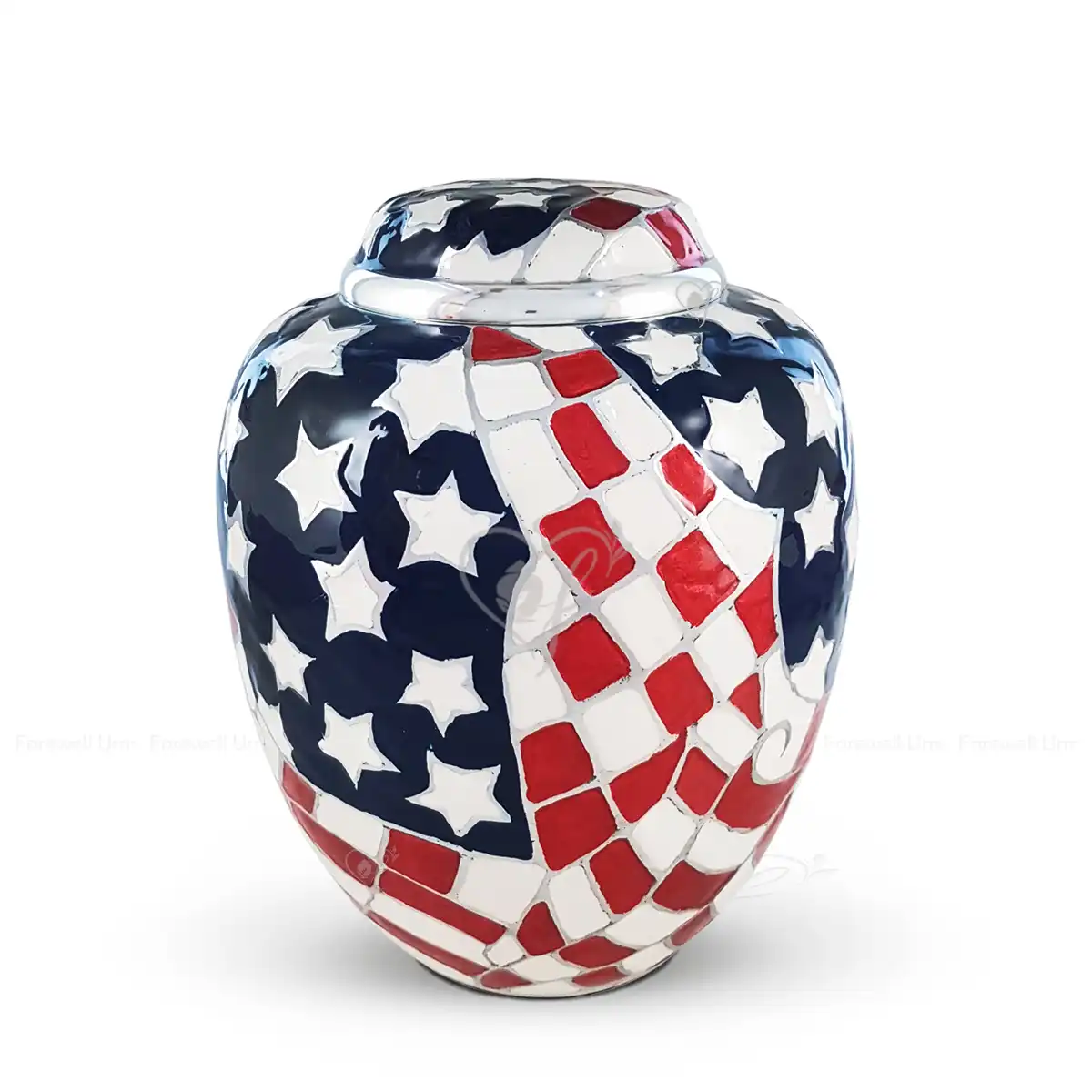 Eternal Glory Embossed Aluminum Adult Urn